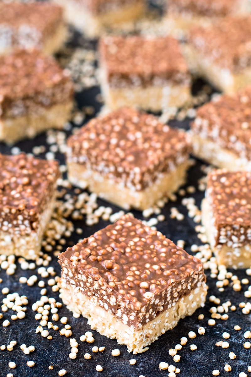 Puffy Chocolate Peanut Butter Fudge Bars | Baker vs. Runner